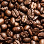 A coffee mug of coffee beans