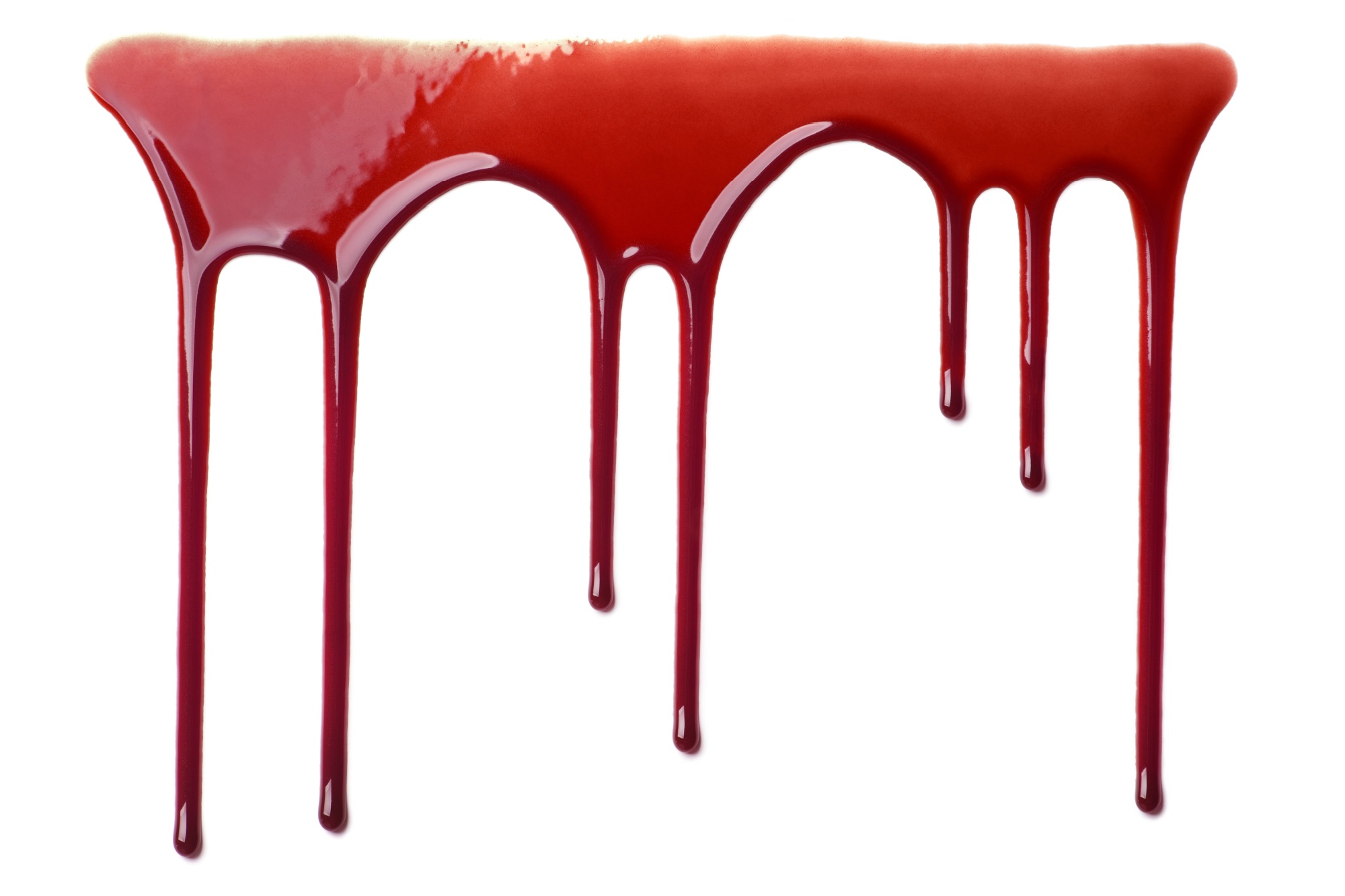 Dripping blood isolated on white