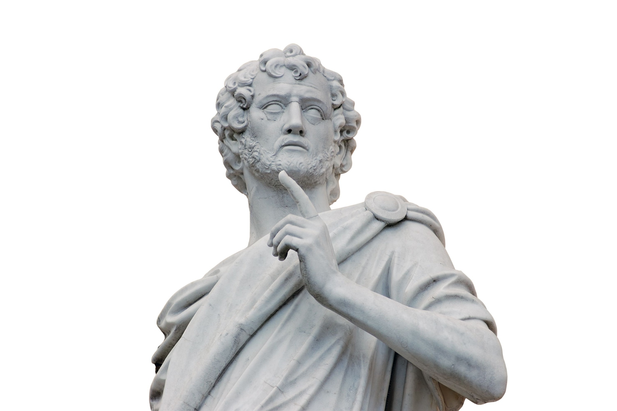 Roman Statue isolated over white background
