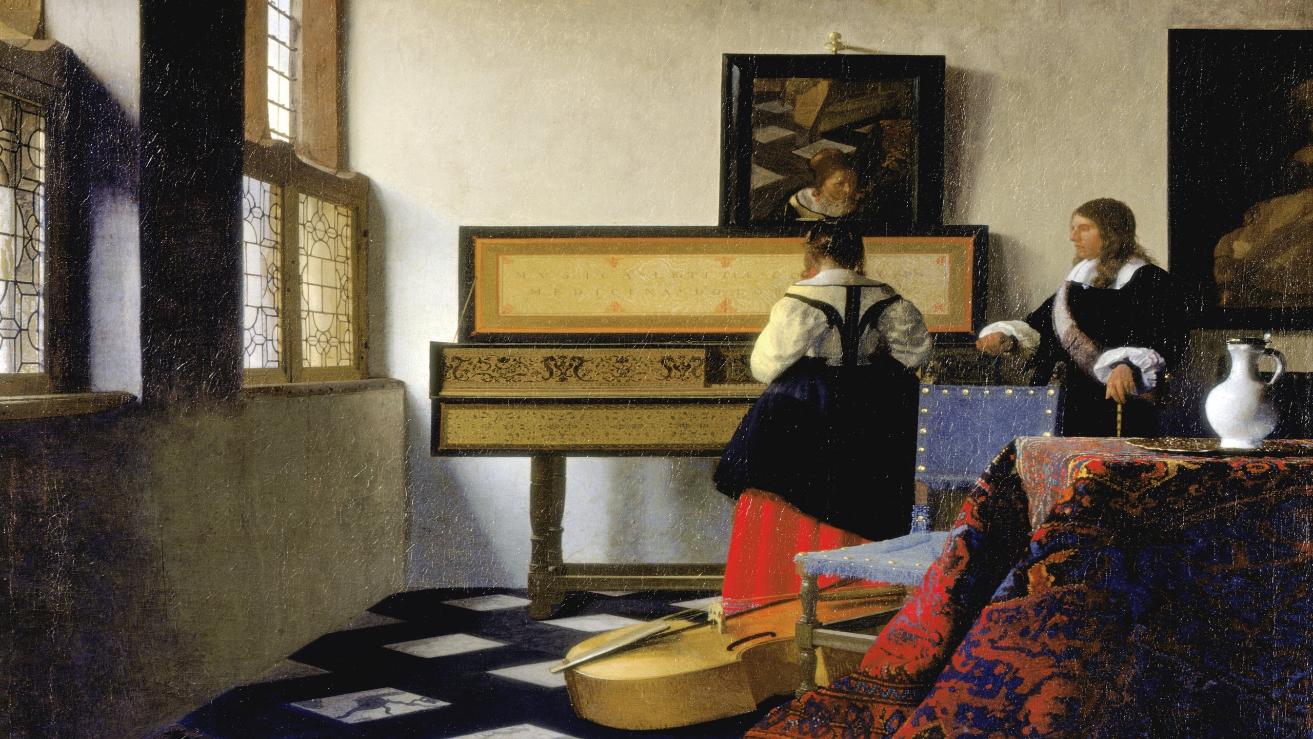 Johannes Vermeer - Lady at the Virginal with a Gentleman, 'The Music Lesson' - Google Art Project