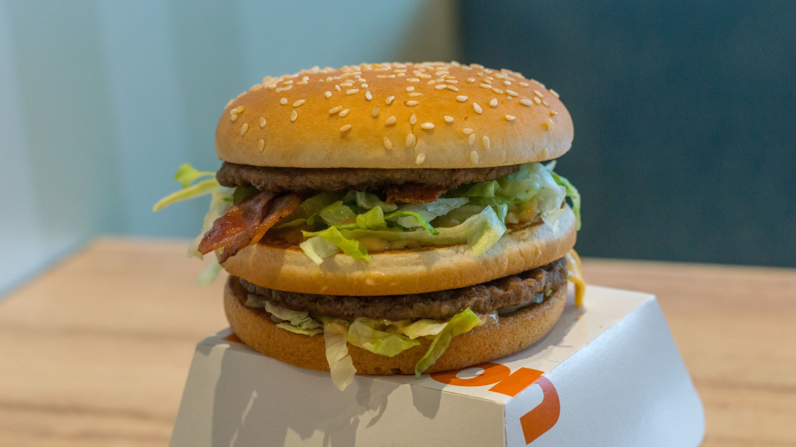 Sonderborg, Denmark - February 14, 2019: McDonald's Big Mac Bacon sandwich.