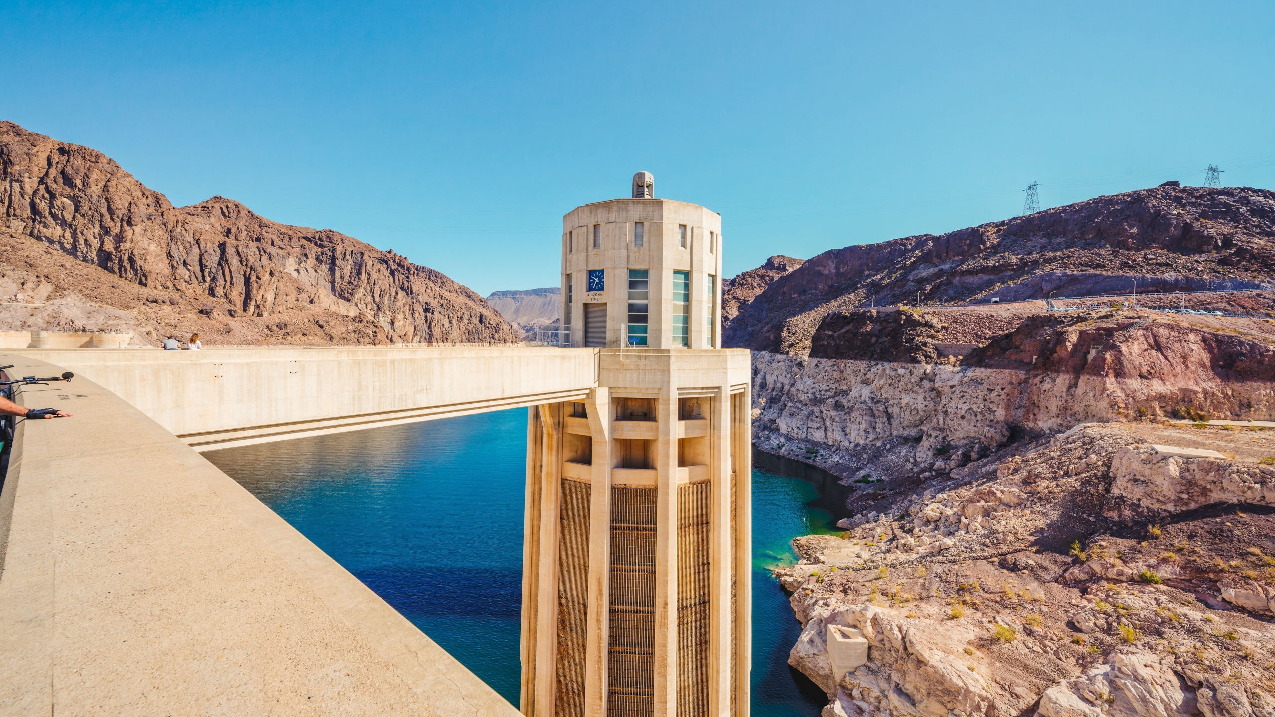 Hoover Dam, Nevada-Arizona, USA - October 2, 2021 Lake Mead falls to lowest water level since Hoover Dam's constraction reservoir was filled in the 1930